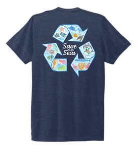 Lauren Gilliam, Recycle, Unisex Crew Neck T-shirt in Deep Sea Blue