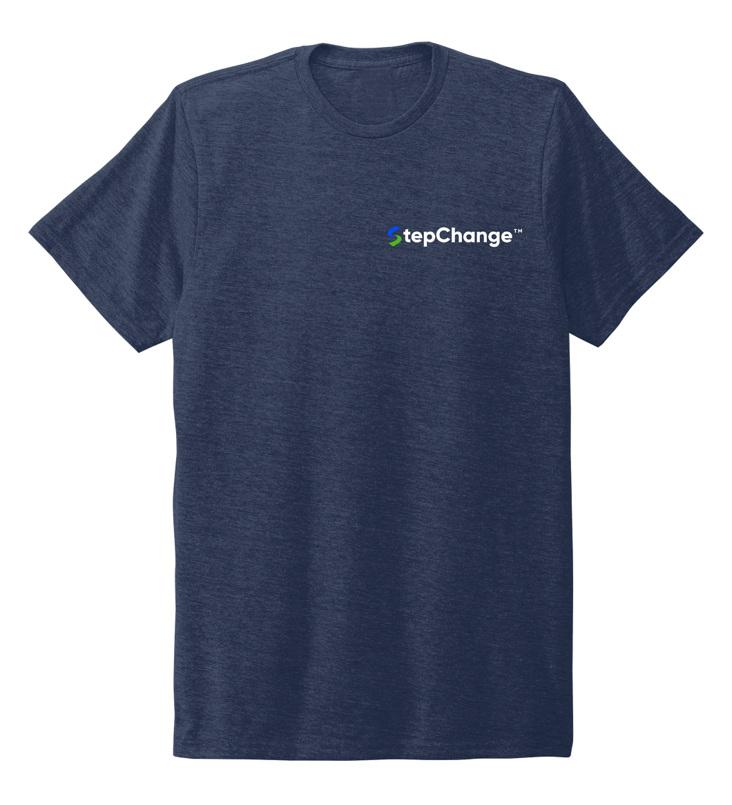StepChange Unisex Crew Neck T-shirt in Deep Sea Blue