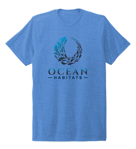 Ocean Habitats & Colin Thompson Collaboration - Unisex Crew Neck T-shirt in Sky Blue