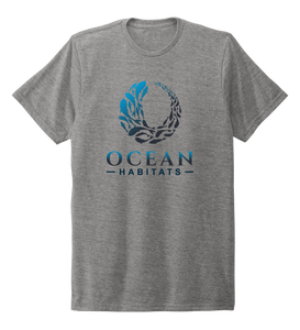 Ocean Habitats & Colin Thompson Collaboration - Unisex Crew Neck T-shirt in Oyster Grey
