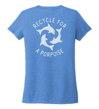 Load image into Gallery viewer, StepChange, Porpoise, Women&#39;s V-neck T-shirt in Sky Blue