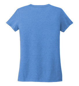STYNGVI, Humpback Whale, Women's V-neck T-shirt in Sky Blue
