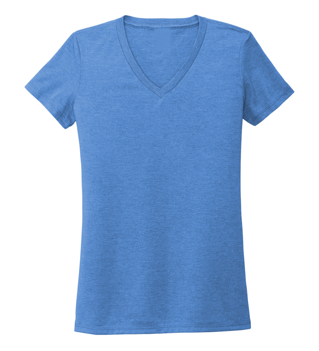 Blue v hot sale neck t shirt