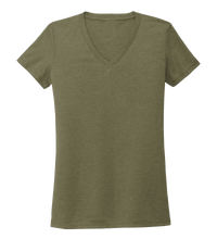 Load image into Gallery viewer, Women&#39;s V-neck T-shirt in Earthy Green