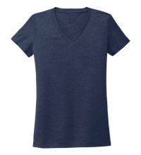 Load image into Gallery viewer, Women&#39;s V-neck T-shirt in Deep Sea Blue