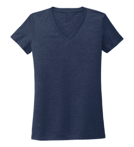 Women's V-neck T-shirt in Deep Sea Blue