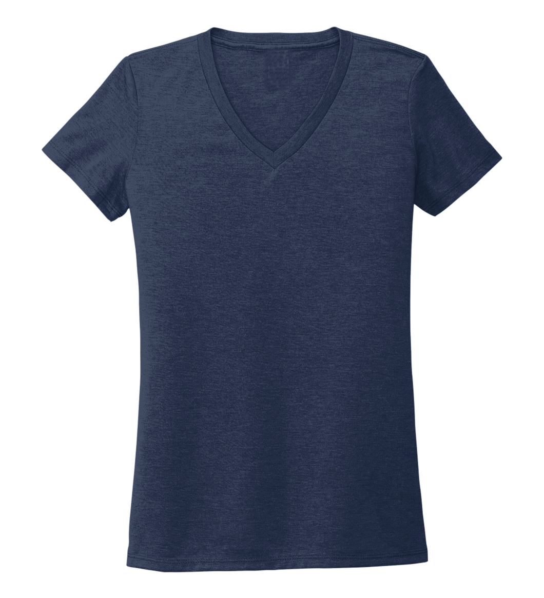 Women's V-neck T-shirt in Deep Sea Blue