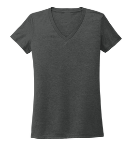Women's V-neck T-shirt in Slate Black