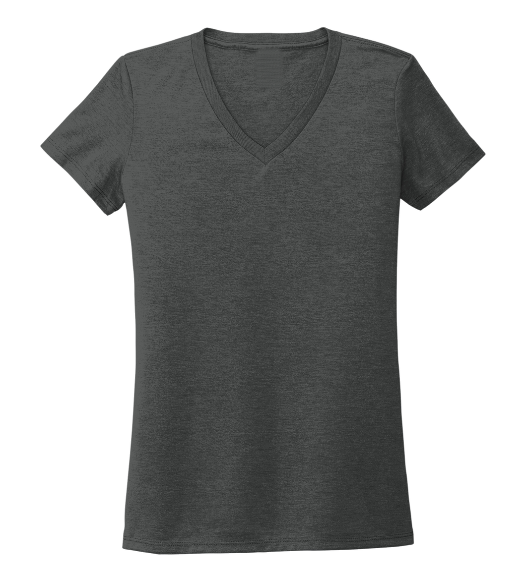Women's V-neck T-shirt in Slate Black