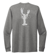 Load image into Gallery viewer, Alexandra Catherine, Fleur White Lobster, Unisex Crew Neck Long Sleeve T-shirt in Oyster Grey