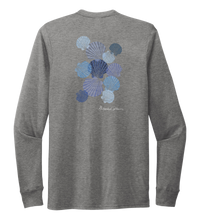 Load image into Gallery viewer, Alexandra Catherine, Tossed Seashells, Unisex Crew Neck Long Sleeve T-shirt in Oyster Grey