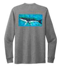 Load image into Gallery viewer, Ronnie Reasonover, The Whale, Crew Neck Long Sleeve T-Shirt in Oyster Grey