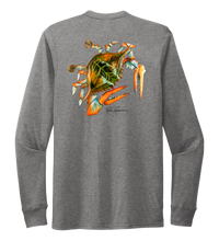 Load image into Gallery viewer, Ronnie Reasonover, The Crab, Crew Neck Long Sleeve T-Shirt in Oyster Grey