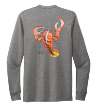 Load image into Gallery viewer, Ronnie Reasonover, The Lobster, Crew Neck Long Sleeve T-Shirt in Oyster Grey