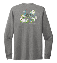 Load image into Gallery viewer, Alexandra Catherine, Blue Crab, Unisex Crew Neck Long Sleeve T-shirt in Oyster Grey