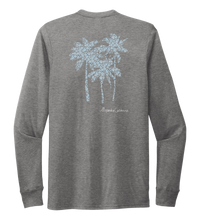 Load image into Gallery viewer, Alexandra Catherine, Palm Trees, Unisex Crew Neck Long Sleeve T-shirt in Oyster Grey