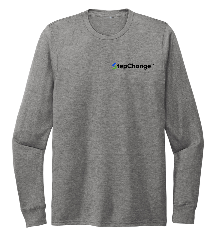Crew Neck Long Sleeve T-shirt in Oyster Grey