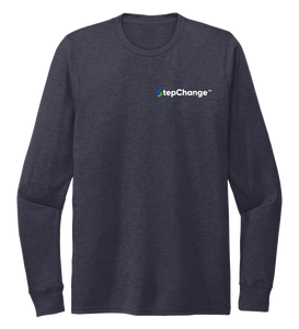 Ronnie Reasonover, The Whale, Crew Neck Long Sleeve T-Shirt in Deep Sea Blue