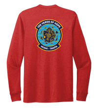 Load image into Gallery viewer, FORCE BLUE 100 YARDS OF HOPE Unisex Crew Neck Long Sleeve T-shirt in Bravo Red