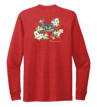 Load image into Gallery viewer, Alexandra Catherine, Blue Crab, Unisex Crew Neck Long Sleeve T-shirt in Bravo Red