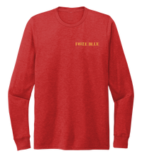 Load image into Gallery viewer, FORCE BLUE 100 YARDS OF HOPE Unisex Crew Neck Long Sleeve T-shirt in Bravo Red