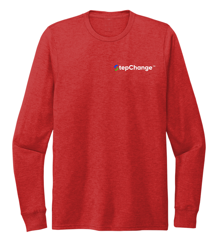 Crew Neck Long Sleeve T-shirt in Bravo Red