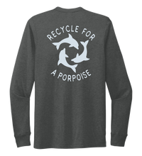 Load image into Gallery viewer, StepChange, Porpoise, Unisex Crew Neck Long Sleeve T-shirt in Slate Black