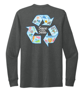Lauren Gilliam, Recycle, Unisex Crew Neck Long Sleeve T-shirt in Slate Black