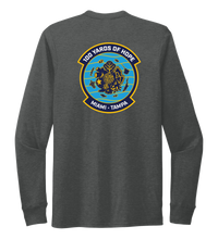 Load image into Gallery viewer, FORCE BLUE 100 YARDS OF HOPE Unisex Crew Neck Long Sleeve T-shirt in Slate Black