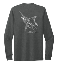 Load image into Gallery viewer, Colin Thompson, Marlin, Crew Neck Long Sleeve T-Shirt in Slate Black