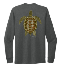 Load image into Gallery viewer, Colin Thompson, Turtle, Crew Neck Long Sleeve T-Shirt in Slate Black