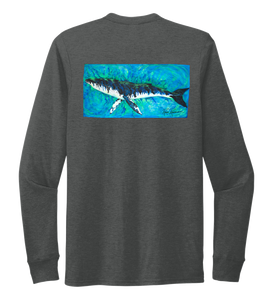 Ronnie Reasonover, The Whale, Crew Neck Long Sleeve T-Shirt in Slate Black