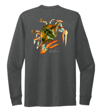 Load image into Gallery viewer, Ronnie Reasonover, The Crab, Crew Neck Long Sleeve T-Shirt in Slate Black
