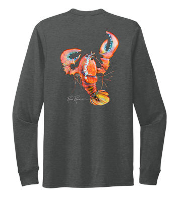 Ronnie Reasonover, The Lobster, Crew Neck Long Sleeve T-Shirt in Slate Black