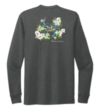 Load image into Gallery viewer, Alexandra Catherine, Blue Crab, Unisex Crew Neck Long Sleeve T-shirt in Slate Black