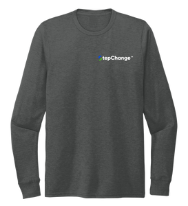 StepChange Unisex Crew Neck Long Sleeve T-shirt Slate Black