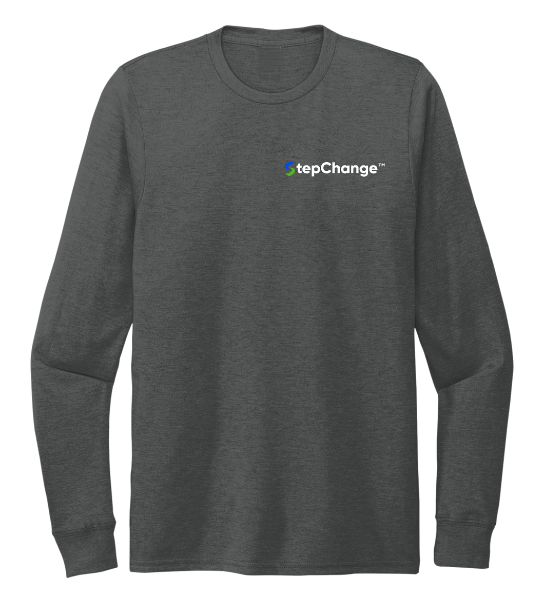 StepChange Unisex Crew Neck Long Sleeve T-shirt Slate Black
