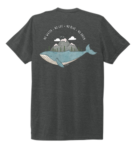STYNGVI, No Water-No Life-No Blue-No Green, Unisex Crew Neck T-shirt in Slate Black