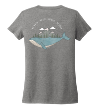 Load image into Gallery viewer, STYNGVI, No Water-No Life-No Blue-No Green, Women&#39;s V-neck T-shirt in Oyster Grey