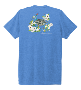 Alexandra Catherine, Blue Crab, Unisex Crew Neck T-shirt in Sky Blue