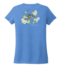 Load image into Gallery viewer, Alexandra Catherine, Blue Crab, Women&#39;s V-neck T-shirt in Sky Blue