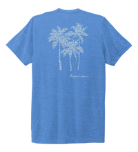 Load image into Gallery viewer, Alexandra Catherine, Palm Trees, Unisex Crew Neck T-shirt in Sky Blue