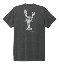 Load image into Gallery viewer, Alexandra Catherine, Fleur White Lobster, Unisex Crew Neck T-shirt in Slate Black
