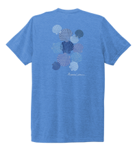 Load image into Gallery viewer, Alexandra Catherine, Tossed Seashells, Unisex Crew Neck T-shirt in Sky Blue