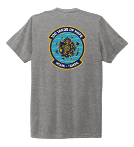 FORCE BLUE 100 YARDS OF HOPE Unisex Crew Neck T-shirt in Oyster Grey