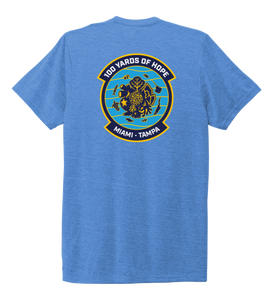 FORCE BLUE 100 YARDS OF HOPE Unisex Crew Neck T-shirt in Sky Blue