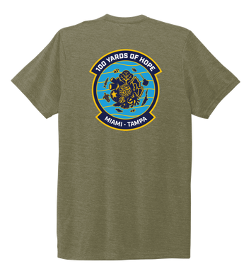 FORCE BLUE 100 YARDS OF HOPE Unisex Crew Neck T-shirt in Earthy Green