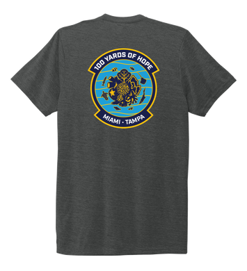 FORCE BLUE 100 YARDS OF HOPE Unisex Crew Neck T-shirt in Slate Black