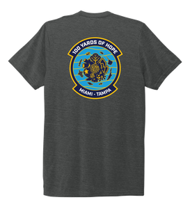 FORCE BLUE 100 YARDS OF HOPE Unisex Crew Neck T-shirt in Slate Black