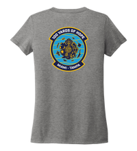 Load image into Gallery viewer, FORCE BLUE 100 YARDS OF HOPE Women&#39;s V-neck T-shirt in Oyster Grey